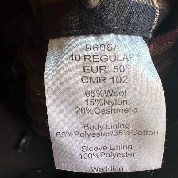 Brook Taverner Country Coat Wool Cashmere Navy Blue - Picture 10 of 10